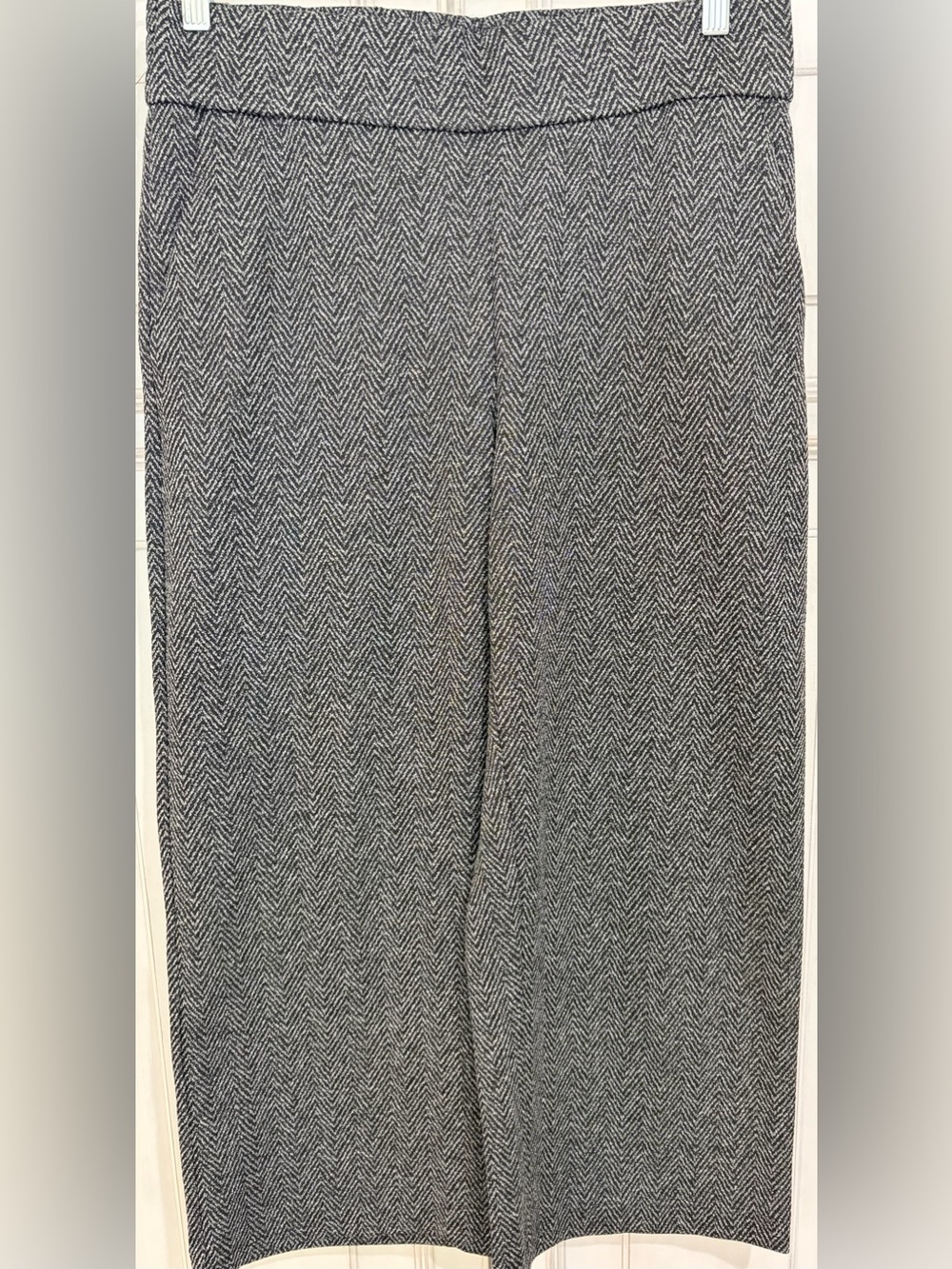 PRELOVED SZ 10 Liverpool women’s Herringbone Dress Pants - Charcoal/Light Gray